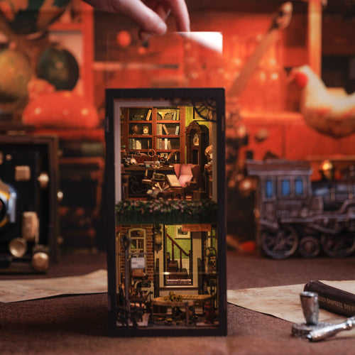 Book Nook Détective 3D en Bois