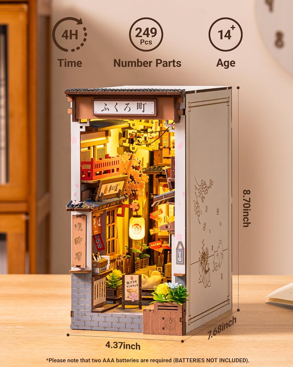 Book Nook Japonais 3D en Bois