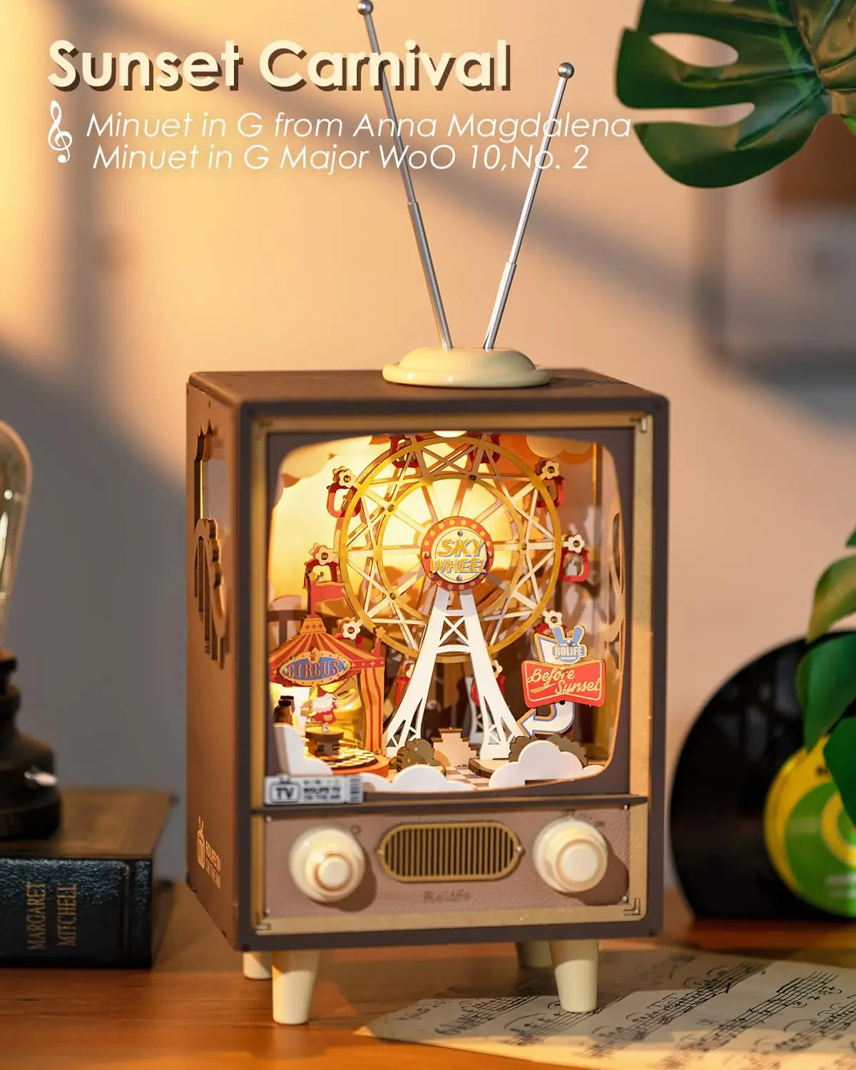 Carrousel Sunset Carnival 3D en Bois