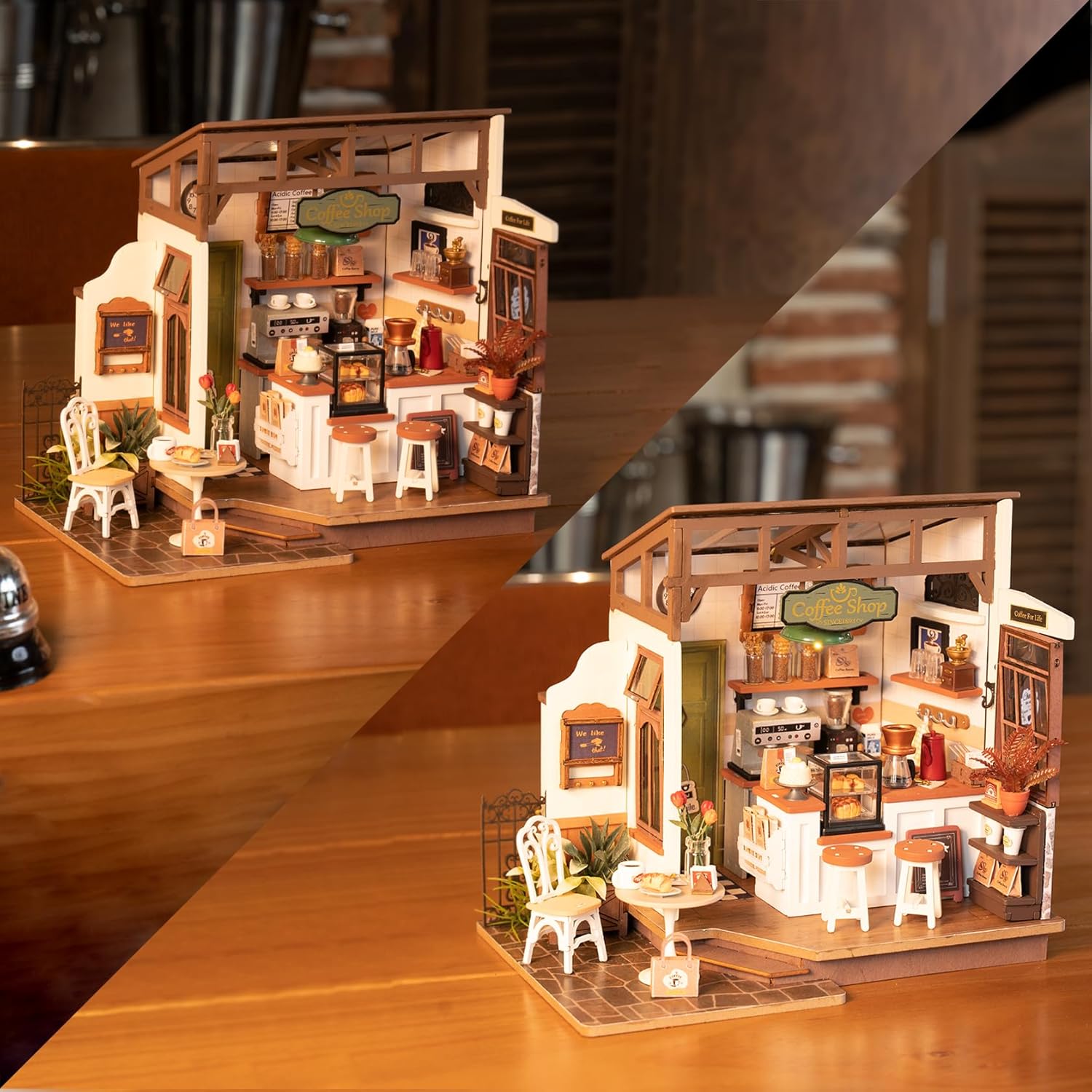 Café Miniature 3D en Bois