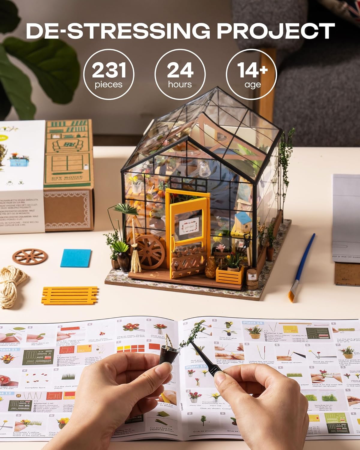 Maison Fleuriste 3D avec LED