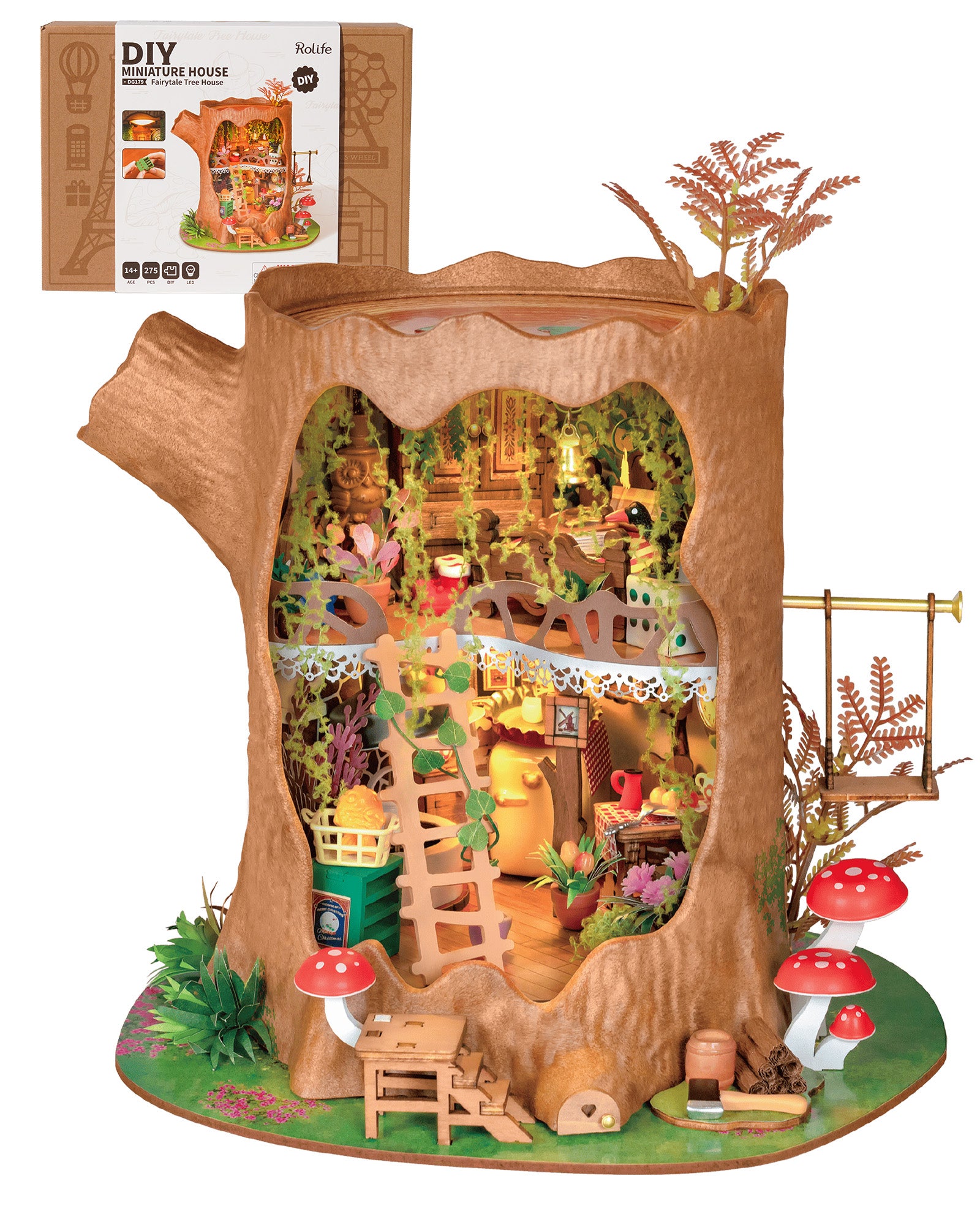 Maison de Poupée Arbre Féérique 3D