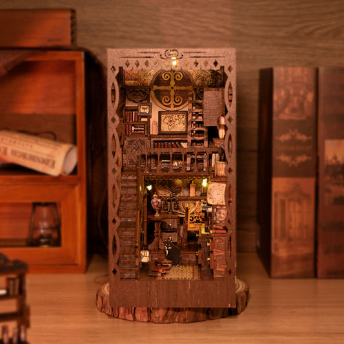 Book Nook Cottage du Savant 3D en bois