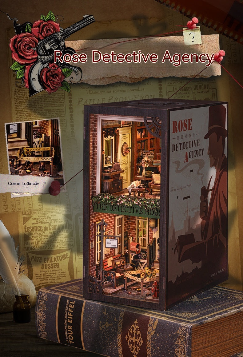 Book Nook Détective 3D en Bois