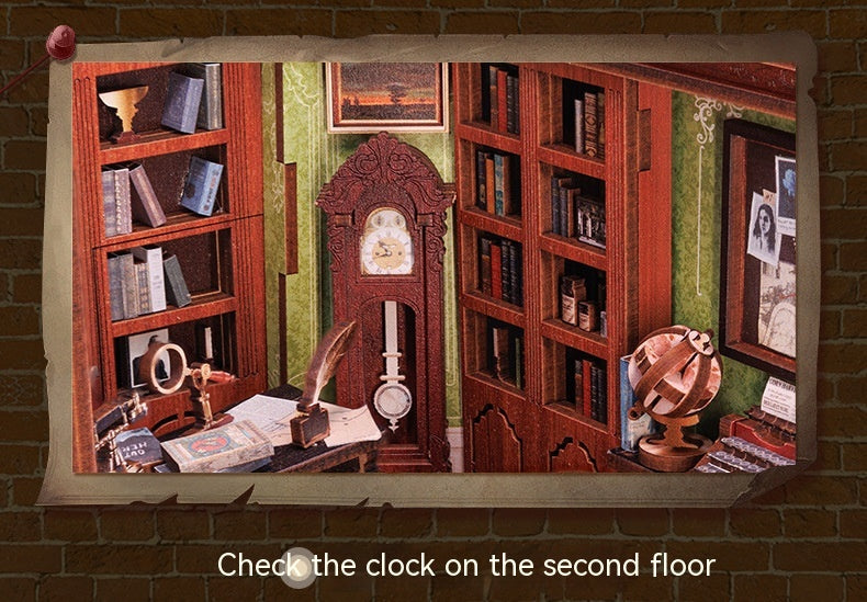 Book Nook Détective 3D en Bois