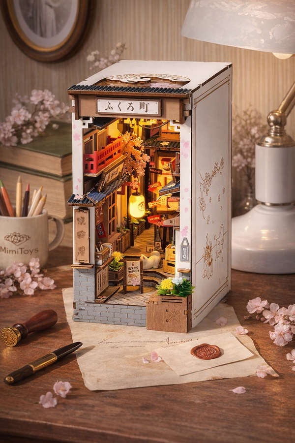 Book Nook Japonais 3D en Bois