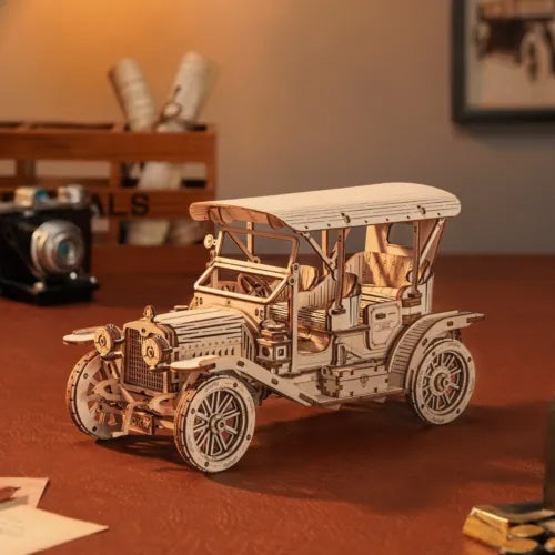 Voiture Vintage 3D en Bois