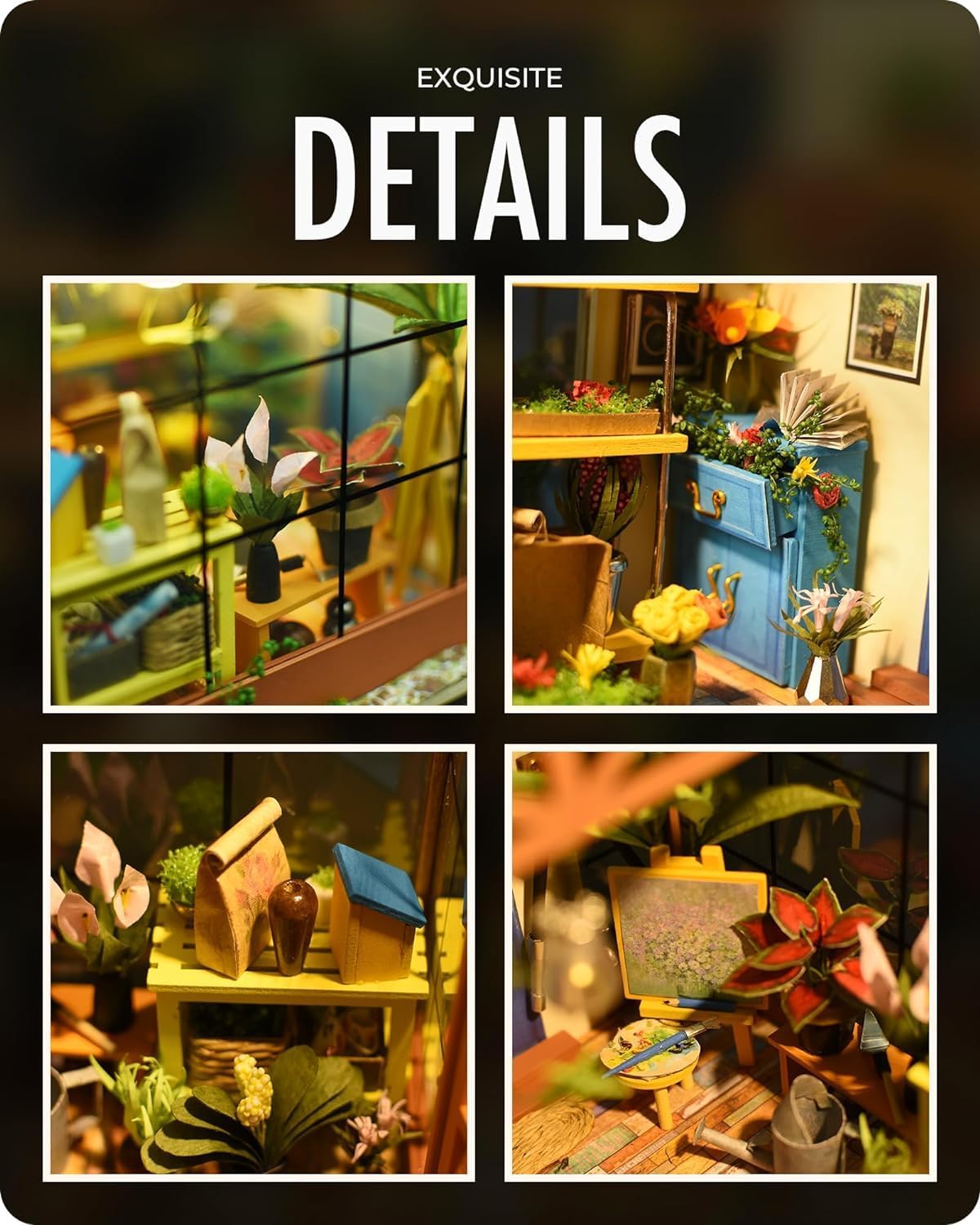 Maison Fleuriste 3D avec LED