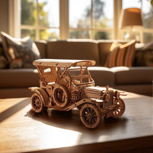 Voiture Vintage 3D en Bois