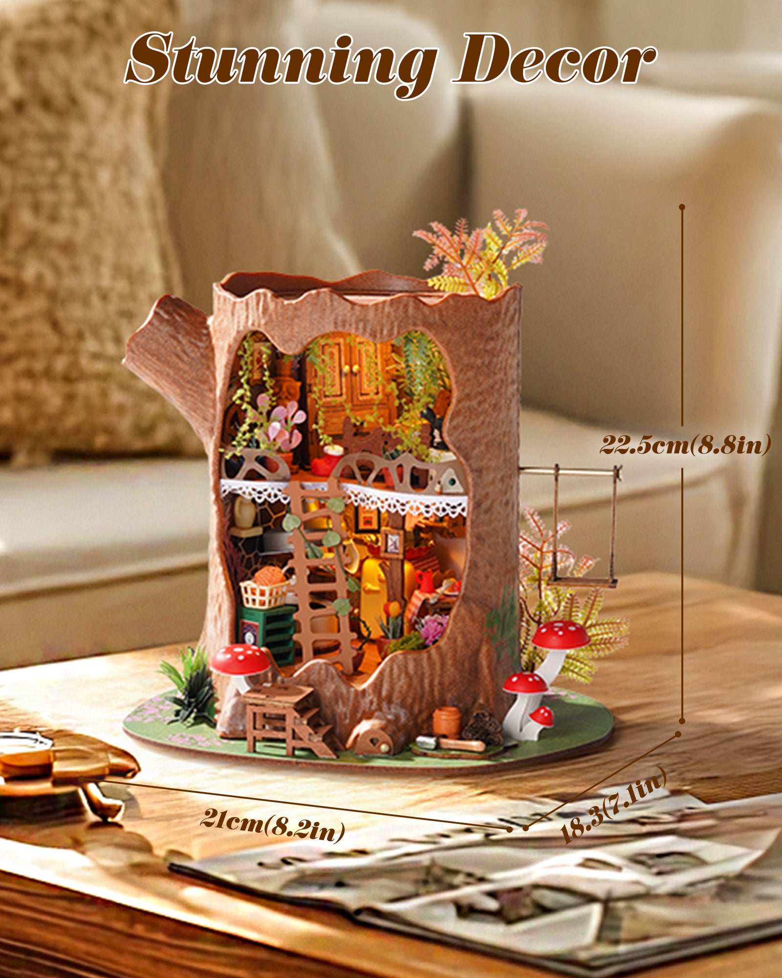 Maison de Poupée Arbre Féérique 3D