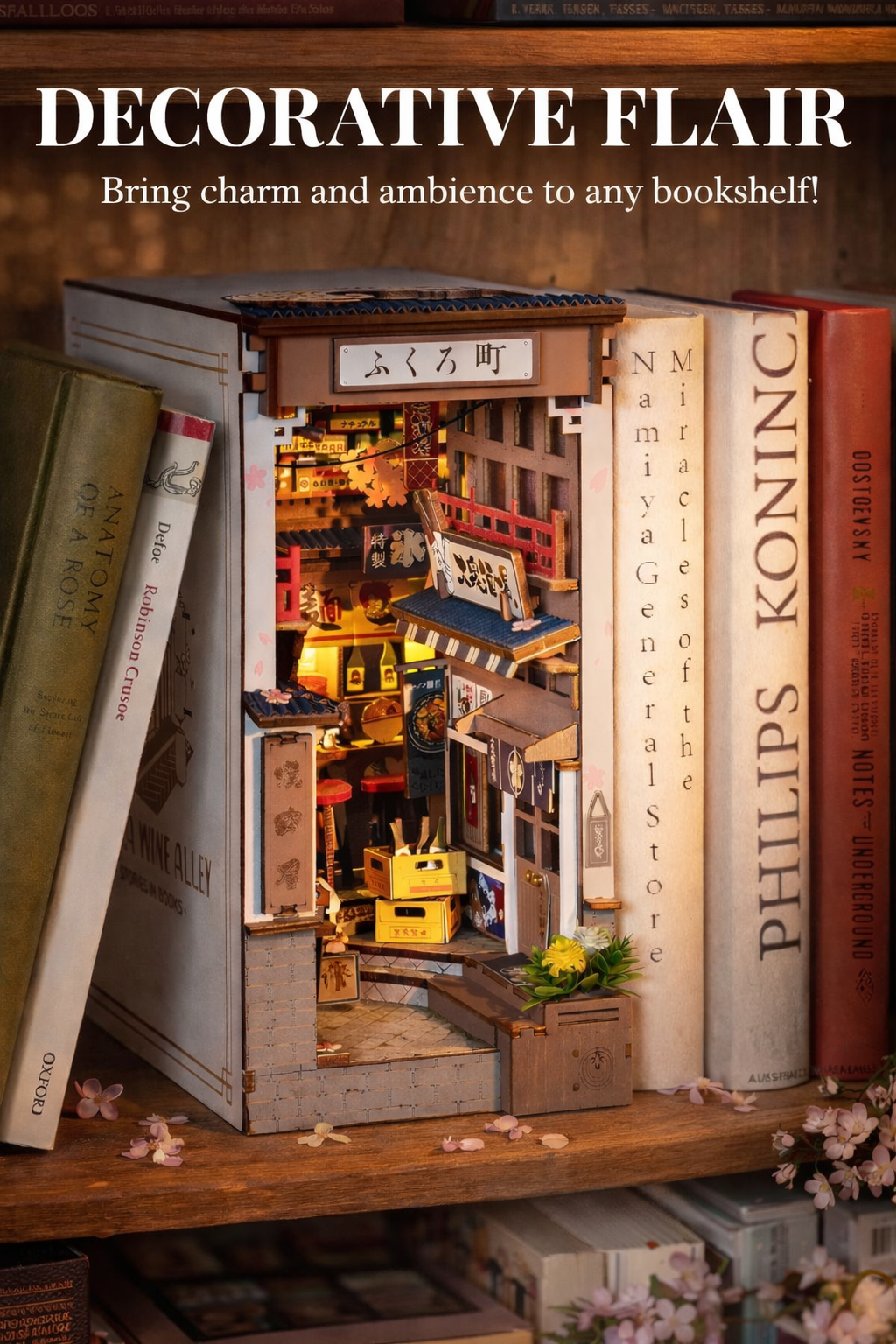 Book Nook Japonais 3D en Bois