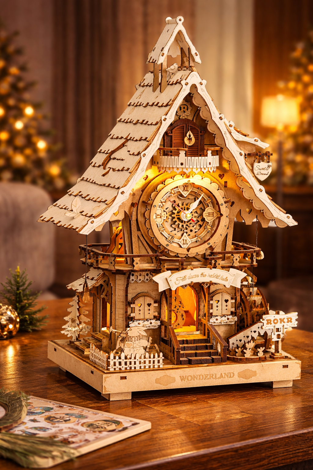 Horloge Coucou 3D en Bois