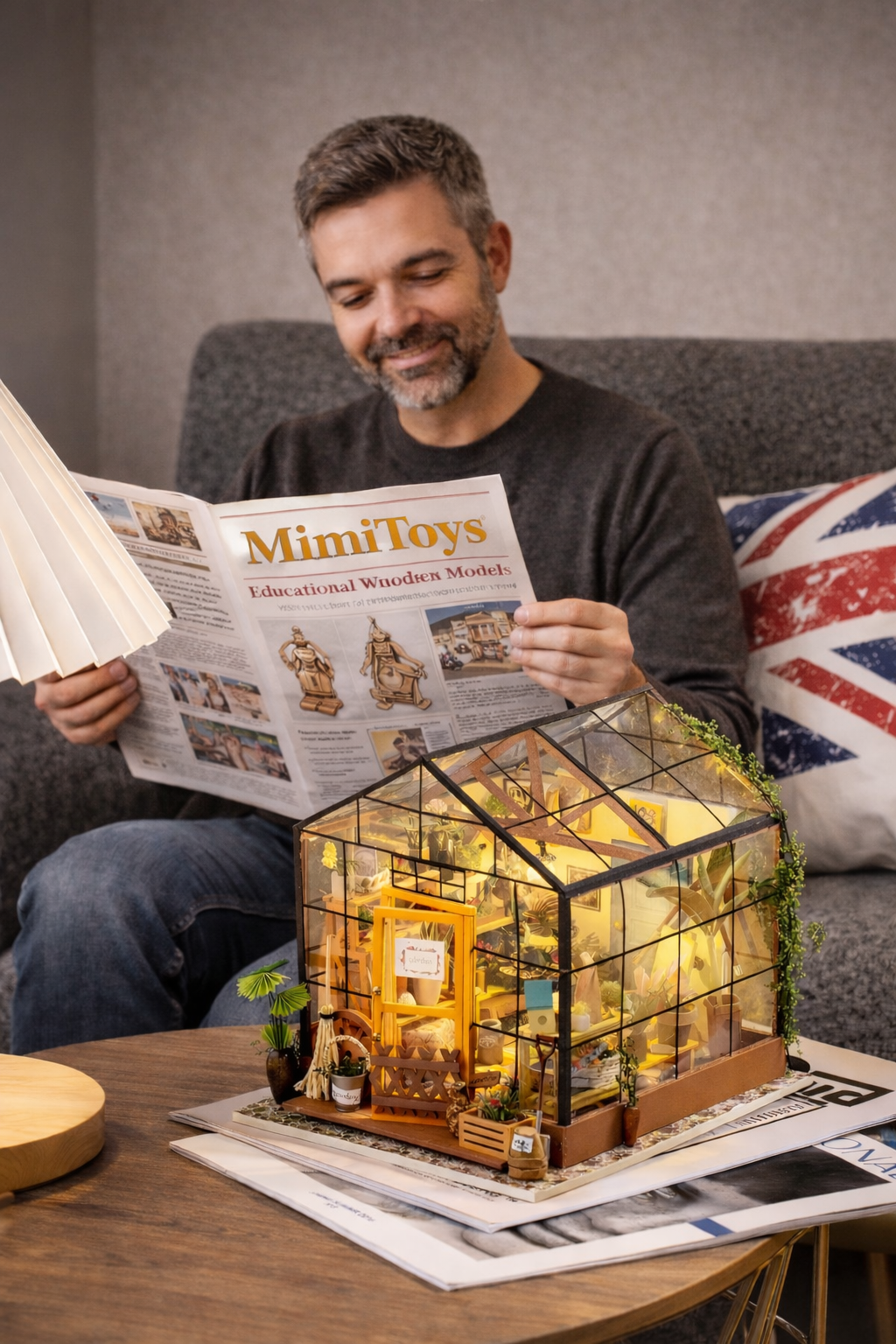 Maison Fleuriste 3D avec LED