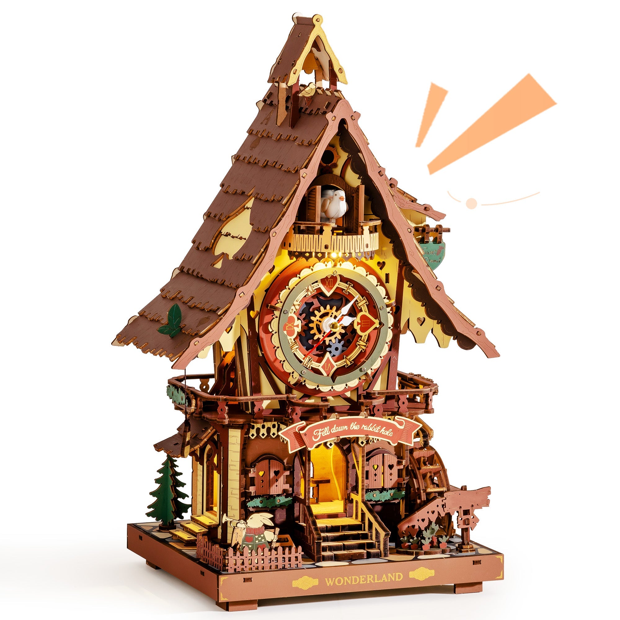 Horloge coucou 3D  en bois