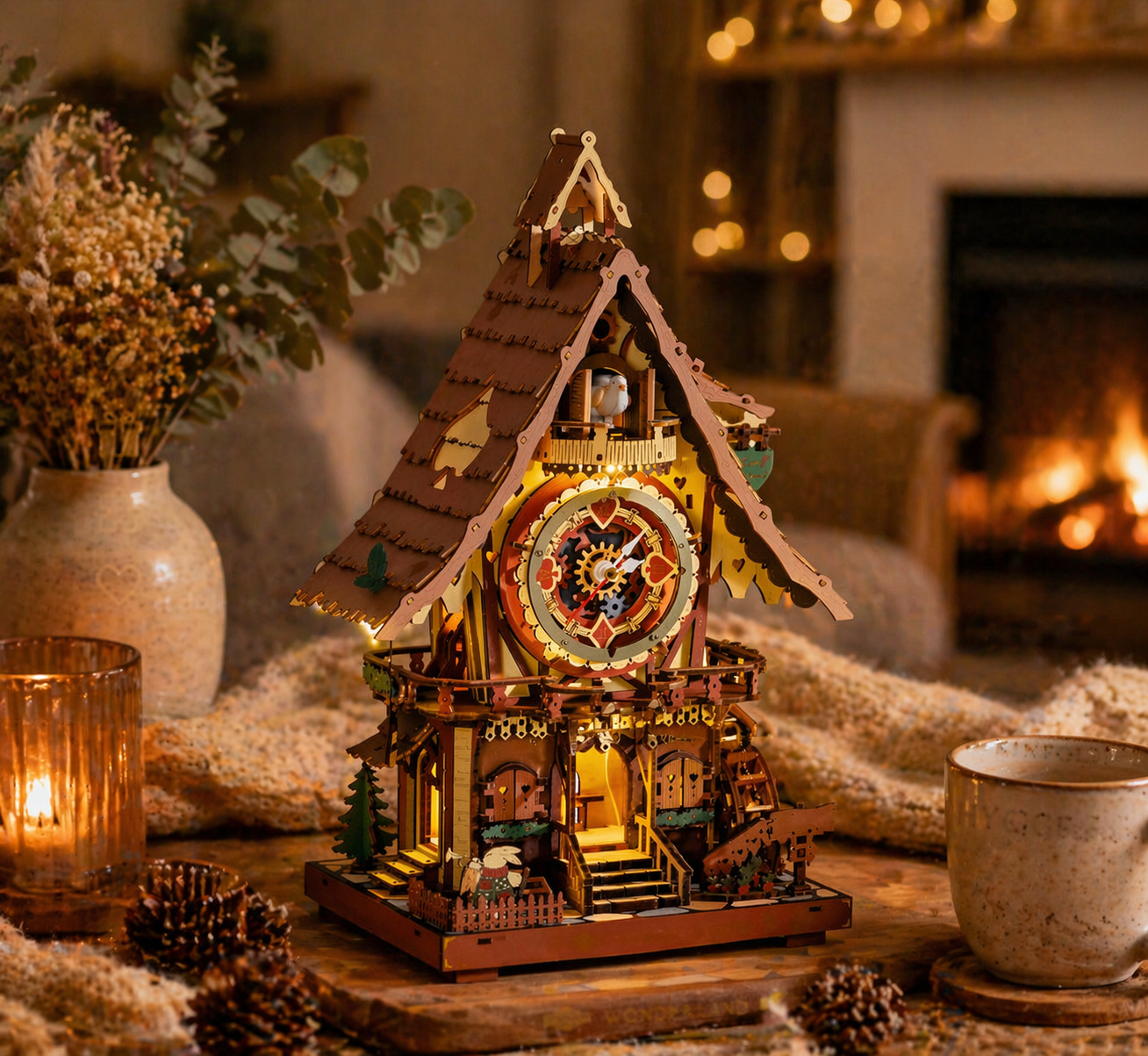 Horloge coucou 3D  en bois