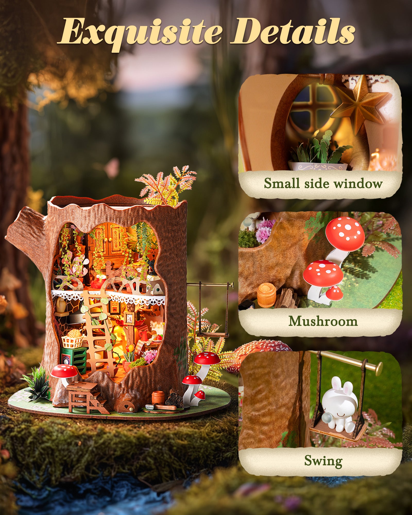 Maison de Poupée Arbre Féérique 3D