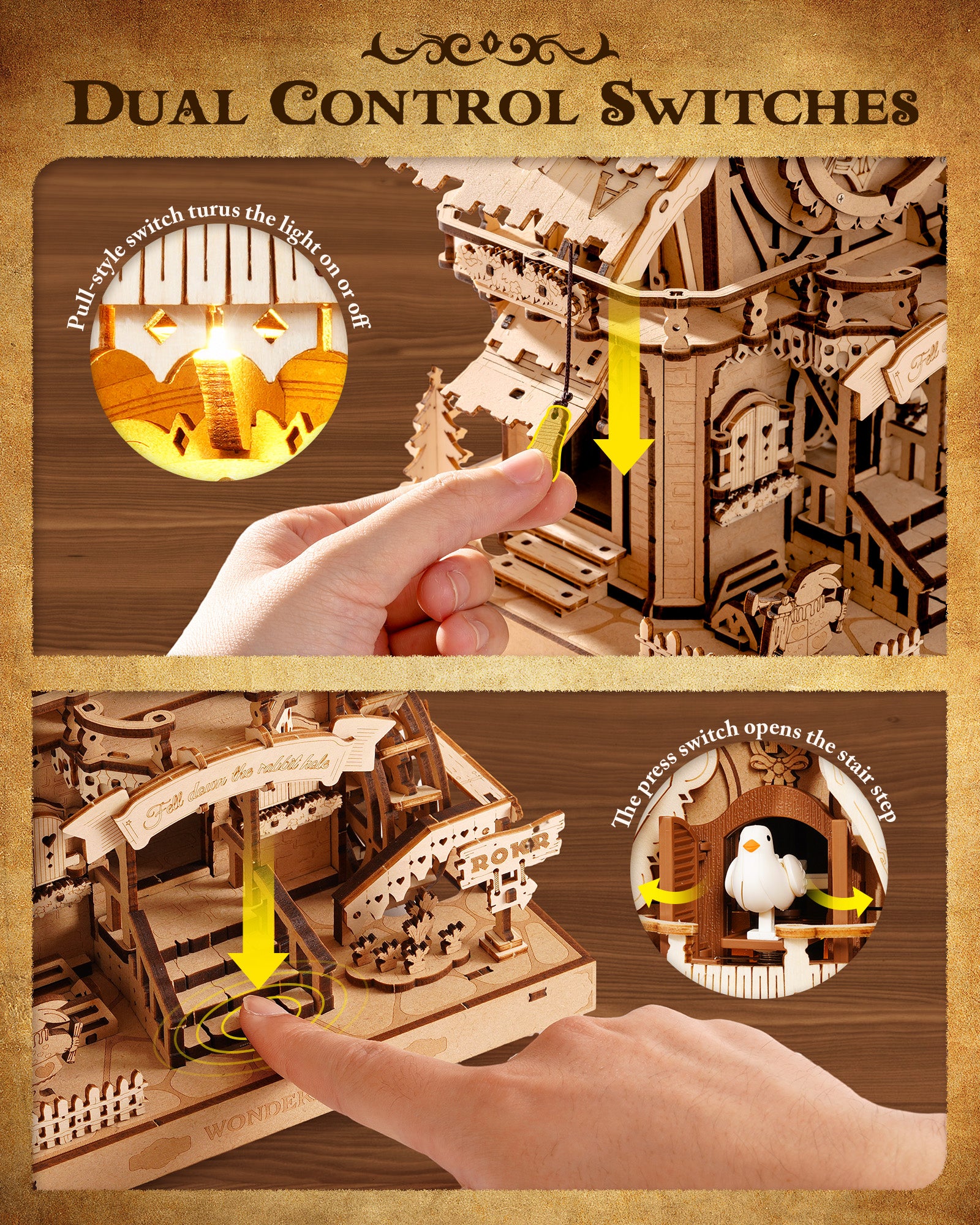 Horloge Coucou 3D en Bois