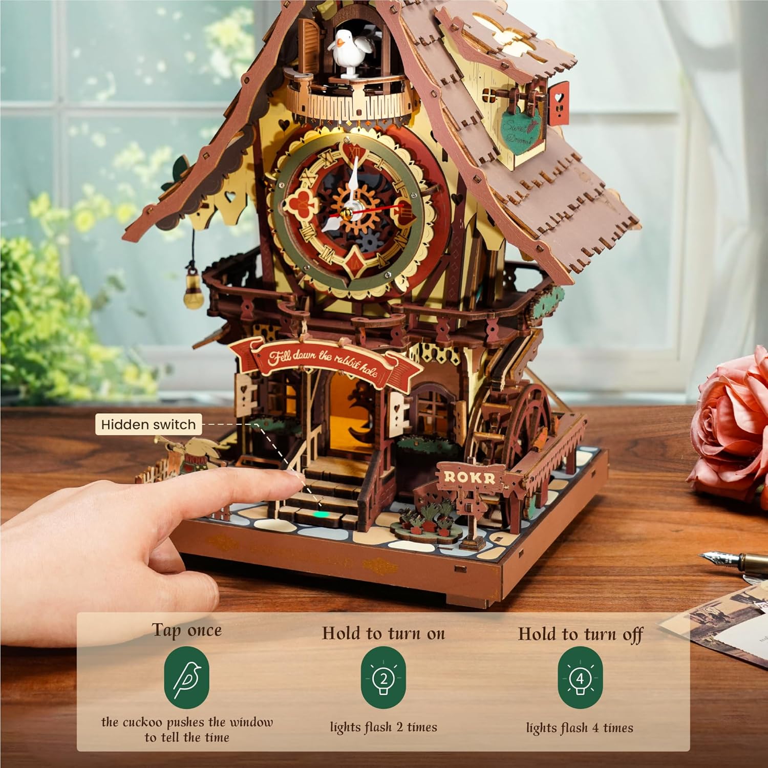 Horloge coucou 3D  en bois